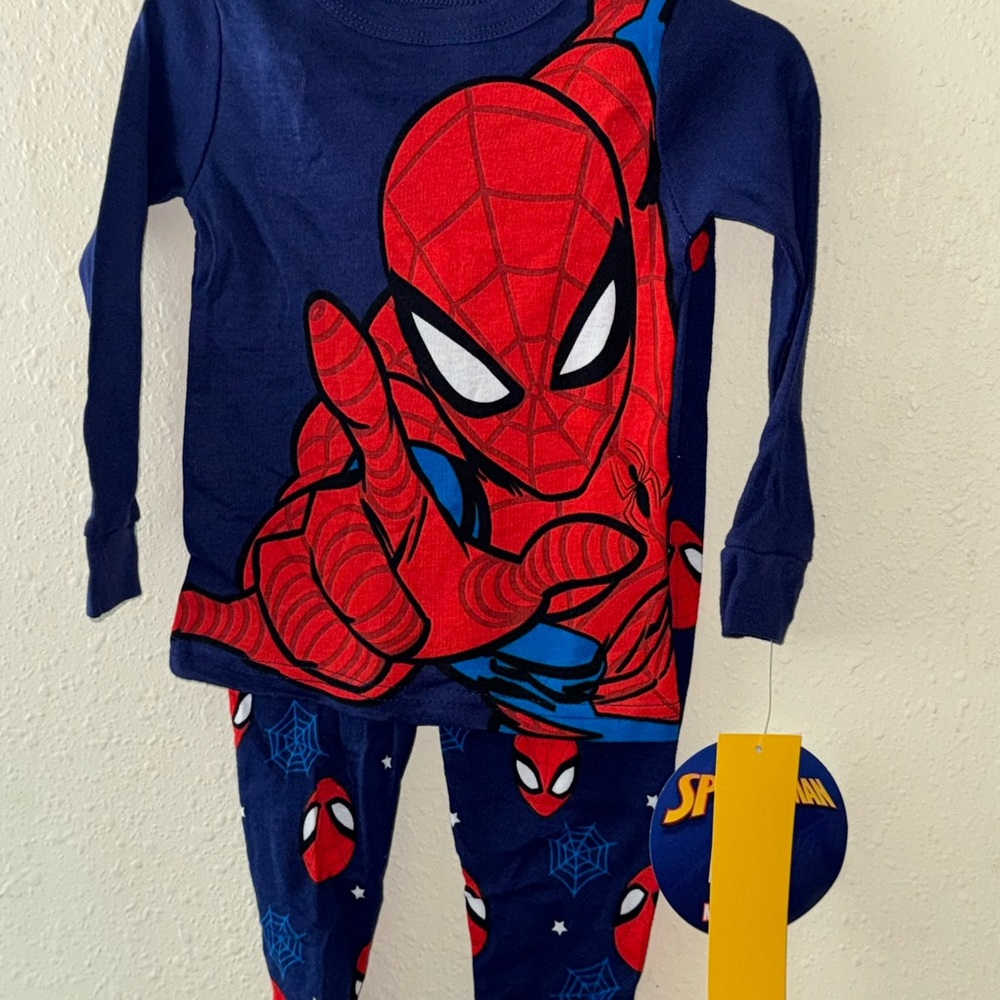 Marvel Kids Pajama Set - Navy and Red Spider-Man Design